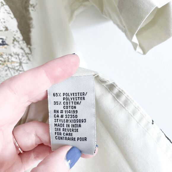 Quiksilver Mens Button Down Casual Short Sleeved Shirt Off White Tan Medium - Picture 4 of 7